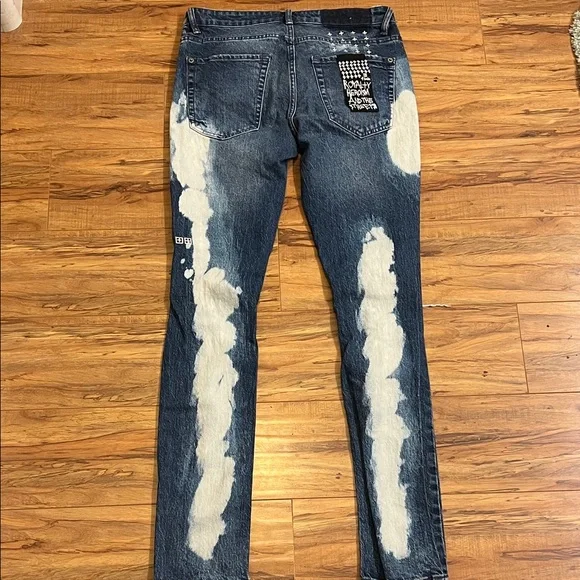 Ksubi Distressed Blue Skinny Jeans